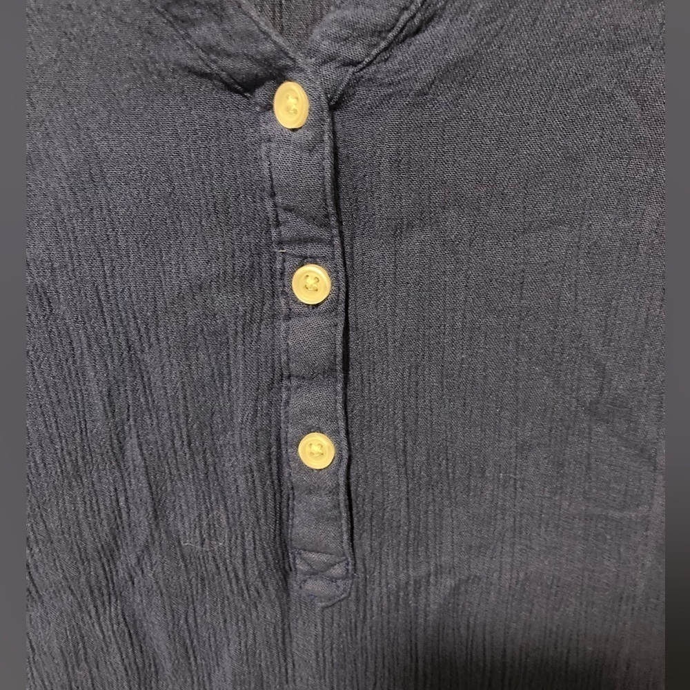 Old navy tunic Vneck buttons long sleeved blouse size medium - Picture 3 of 9